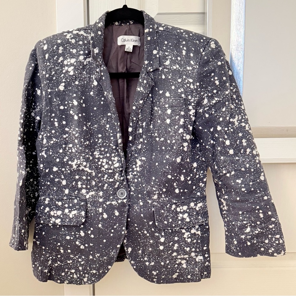 Calvin Klein Linen Blazer (Size 2)